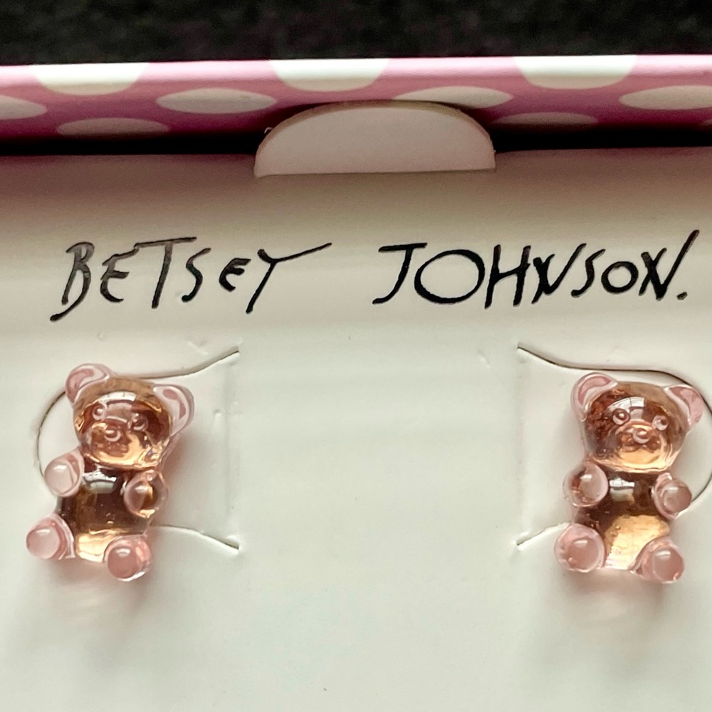 Betsy Johnson gummy bear stud earrings NIB